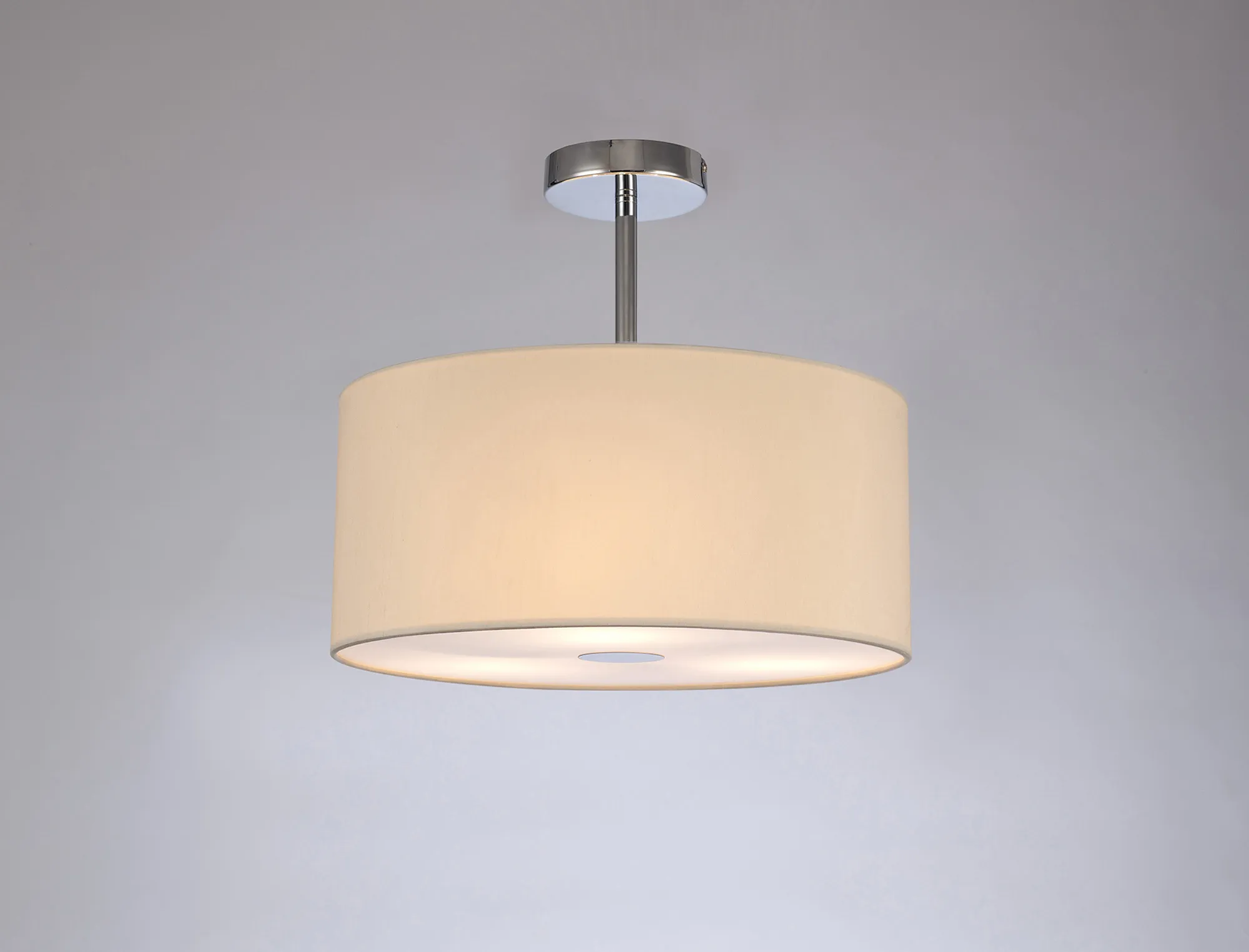Baymont 40cm Semi Flush 3 Light Polished Chrome, Ivory Pearl, Frosted Diffuser DK0319  Deco Baymont CH IV
